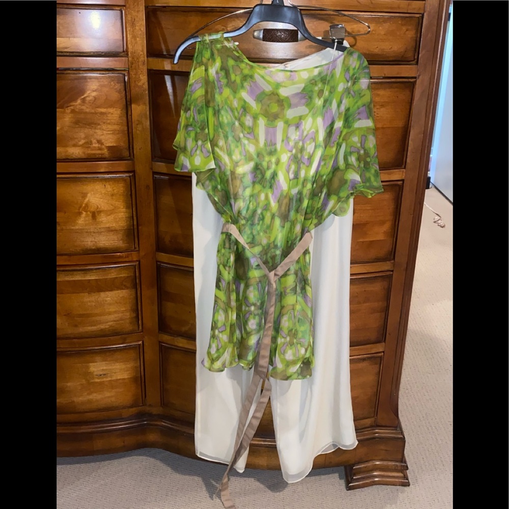 Flores & Flores 100% Silk 2-piece Lined Pants set